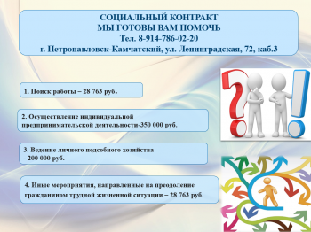 Социальный контракт – один из наиболее востребованных видов государственной помощи